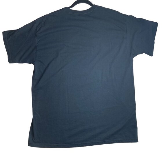 Dare Resist Drugs Violence Blue Camo Graphic‎ Shirt Sz XL Black Cotton Retro - Picture 3 of 8